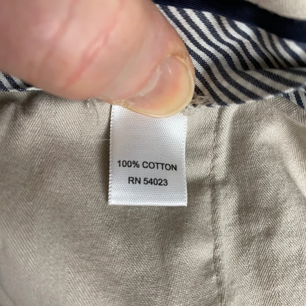 Banana Republic Emerson Chino Mens Tan Straight Fit Cotton Pants Size‎ 31